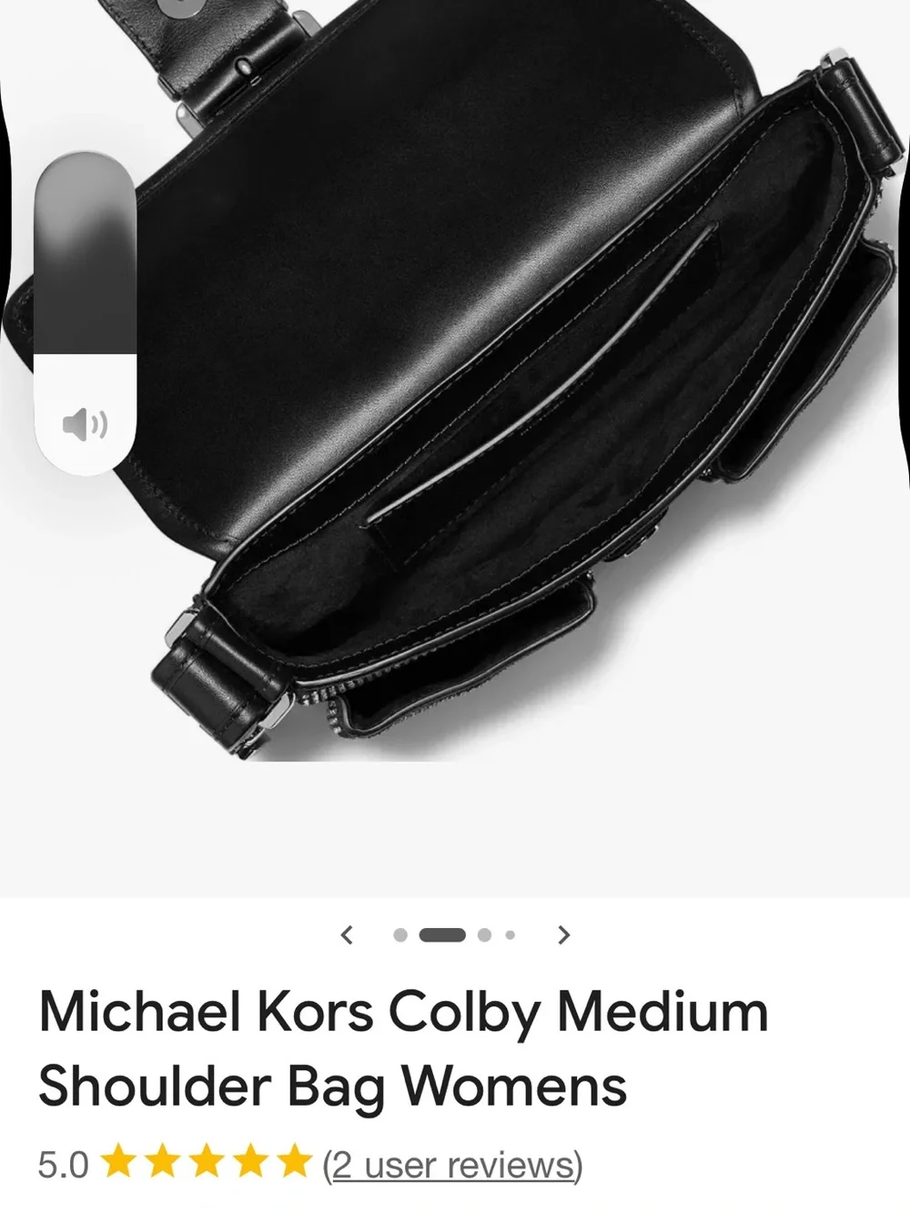 Michael Kors Black Rhinestone-Embellished Messenger Bag
